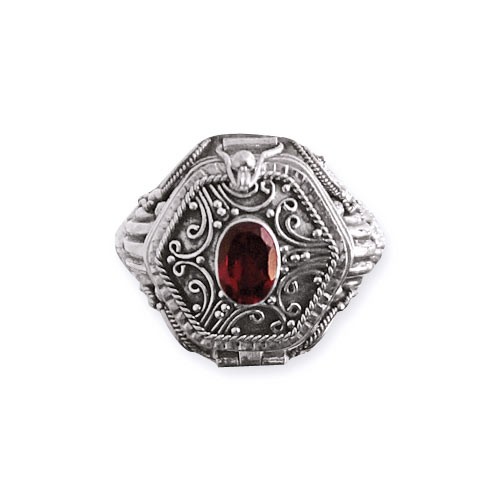 Silber-Giftring mit Granat - vergleichen und g&uuml;nstig kaufen